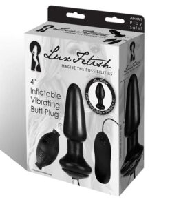 Lux Fetish 4" Inflatable Vibrating Butt Plug