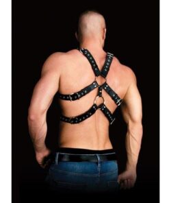 Shots Ouch Andreas Masculine Masterpiece Body Harness - Black