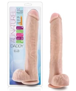 Blush Au Naturel Daddy 14" Sensa Feel Dual Density Dildo - Vanilla