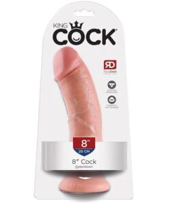 King Cock Realistic Suction Cup 8" Dong - Flesh