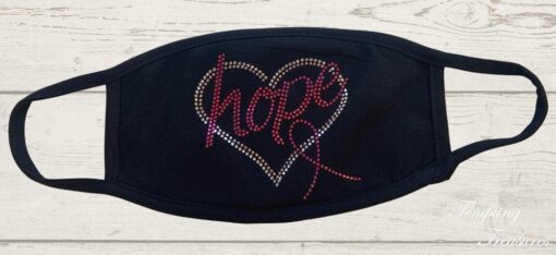 Rhinestone Hope Black Cotton Cover