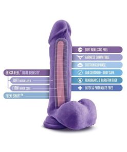 Blush Au Naturel Bold Hero 8" Dildo - Purple