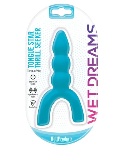 Wet Dreams Tongue Star Thrill Seeker Vibe - Blue