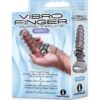 The 9's Vibrofinger Ribbed Finger Massager - Grey