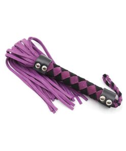 Plesur 15" Leather Flogger - Purple