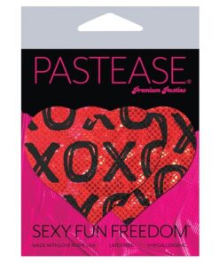 Pastease Glitter XOXO Heart - Red/Black O/S