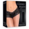 Adam & Eve Cheeky Panty w/Rechargeable Bullet - Black