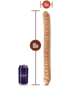 Blush Dr. Skin 18" Double Dildo - Mocha