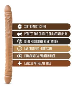 Blush Dr. Skin 18" Double Dildo - Mocha