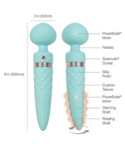 Pillow Talk Sultry Rotating Wand - Teal