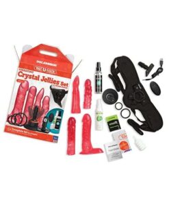 Vac-U-Lock Vibrating Crystal Jellies Set w/Wireless Remote - Pink