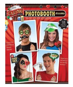 Casino Photo Booth Prop Kit - Set of 18 pc