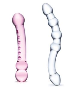 Glas 2 Pc Double Pleasure Glass Dildo Set