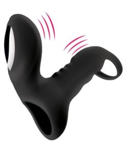 Bliss Shaft Rider Vibrating Cock Ring Sleeve - Black