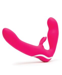 Happy Rabbit Strapless Strap on Rabbit Vibe - Pink