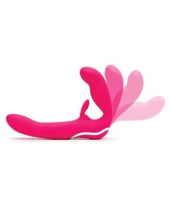 Happy Rabbit Strapless Strap on Rabbit Vibe - Pink