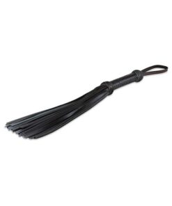 Sultra 16" Lambskin Twill Weave Grip Flogger - Black