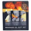 Earthly Body Edible Massage Oil Gift Set - 2 oz Banana Mango & Pineapple