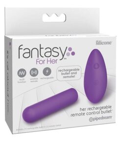 Fantasy for Her Rechargeable Remote Control Bullet - Purple