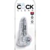 King Cock Clear 4" Cock w/Balls