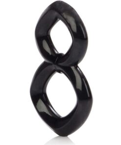 Crazy 8 Enhancer Double Cock Ring - Black