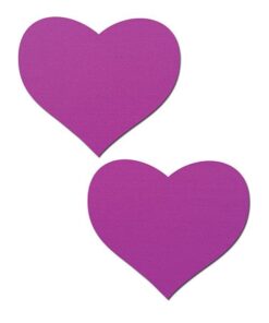 Pastease Basic Heart Black Light Reactive - Neon Purple O/S