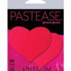 Pastease Basic Heart Black Light Reactive - Neon Red O/S