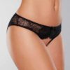 Adore Kiss Mesh & Lace Open Panty Black O/S