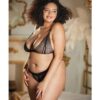 Allure Lace Peek a Boo Bralette & Panty Black QN