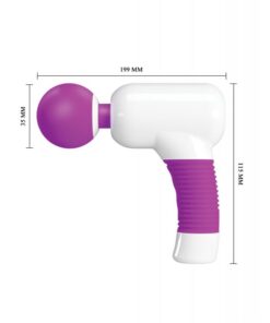 Pretty Love Super Power Fun Gun Massager - White/Fuchsia