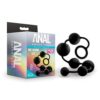 Blush Anal Adventures Platinum Silicone Anal Beads - Large Black