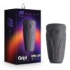 Blush M Elite Platinum Gript Silicone Stroker - Black