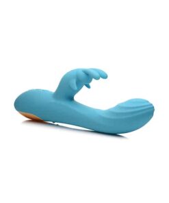 Curve Toys Power Bunnies Snuggles 10x Silicone Rabbit Vibrator - Blue