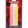 Japanese Drip Candles - Pack of 3 Pink/White/Yellow