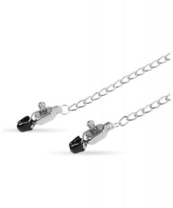 Easy Toys Big Nipple Clamps w/Chain - Silver