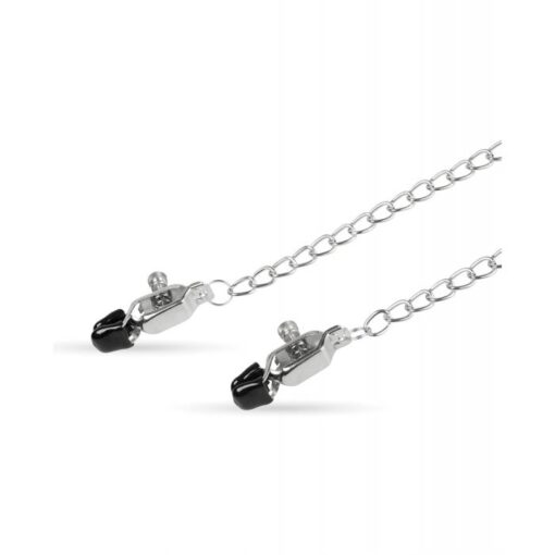 Easy Toys Big Nipple Clamps w/Chain - Silver