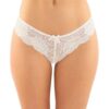 Poppy Crotchless Floral Lace Panty White L/XL