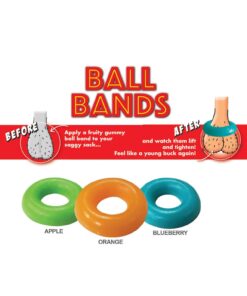 Gummy Ball Bands - 3 Pack Assorted Colors/Flavors