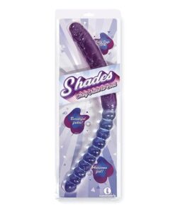 Shades Jelly TPR Gradient Double Dong - Blue/Violet