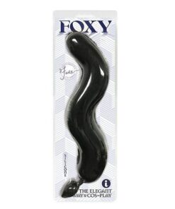 Foxy Fox Tail Silicone Butt Plug - Black