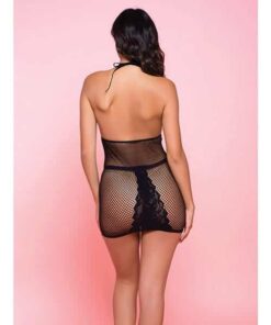 Netted Bad Romance Chemise Black O/S