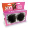 Sexy AF Nipple Couture Marabou Pastie - Black O/S