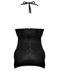 Lust Selene Keyhole Front Dress w/Zipper Back & G-String Black L/XL