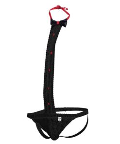 Male Basics Tuxedo Lace Jockstrap Black S/M