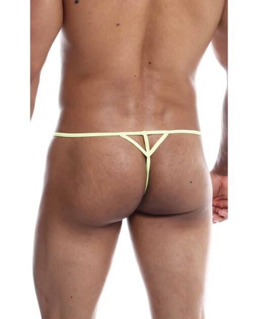 Male Basics Sinful Hipster Wow T Thong G-String Yellow Print XL