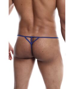 Male Basics Sinful Hipster Music T Thong G-String Blue Print SM