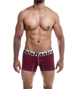 Male Basics Performance Boxer Burgundy SM