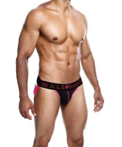 Male Basics Neon Jockstrap Coral LG