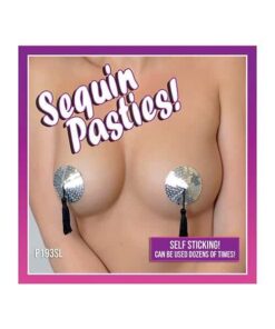 Minor Creations Sequin Pasties w/Tassel - Silver