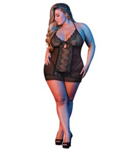 Sexy Time Sophia Chemise & G-String Black QN